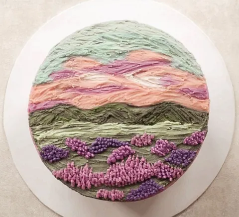 Frosted Peaks, a Fig & Owl cake