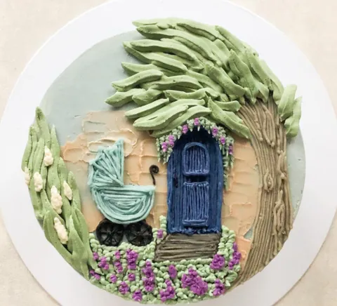 Welcome home baby, a Fig & Owl cake