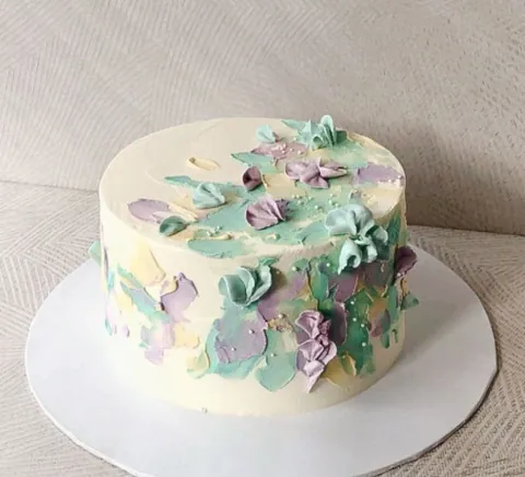 Abstract Pastels, a Fig & Owl cake