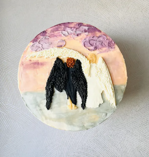 A Fig & Owl buttercream cake